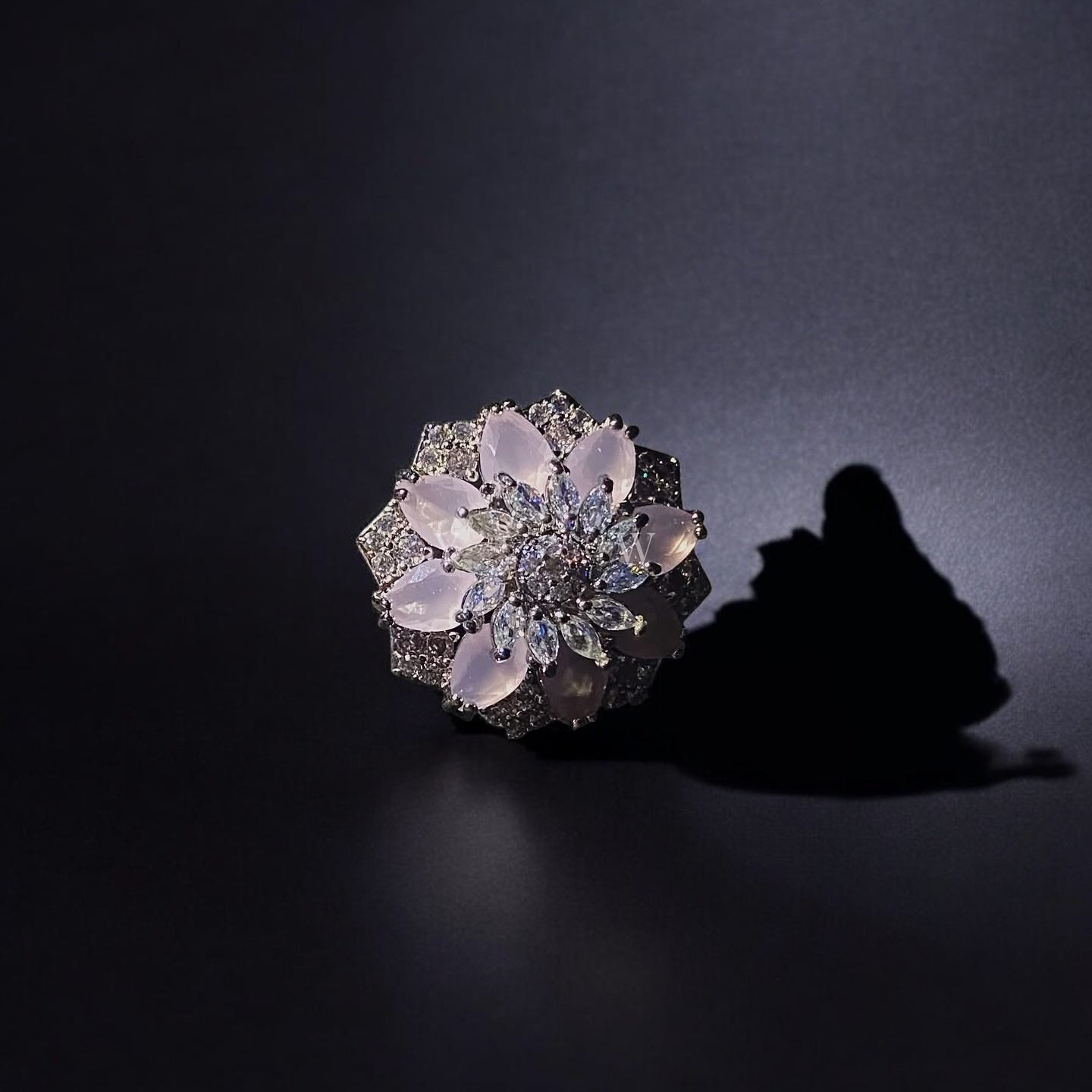 Dharkun Ring: silver & diamond-like fusion