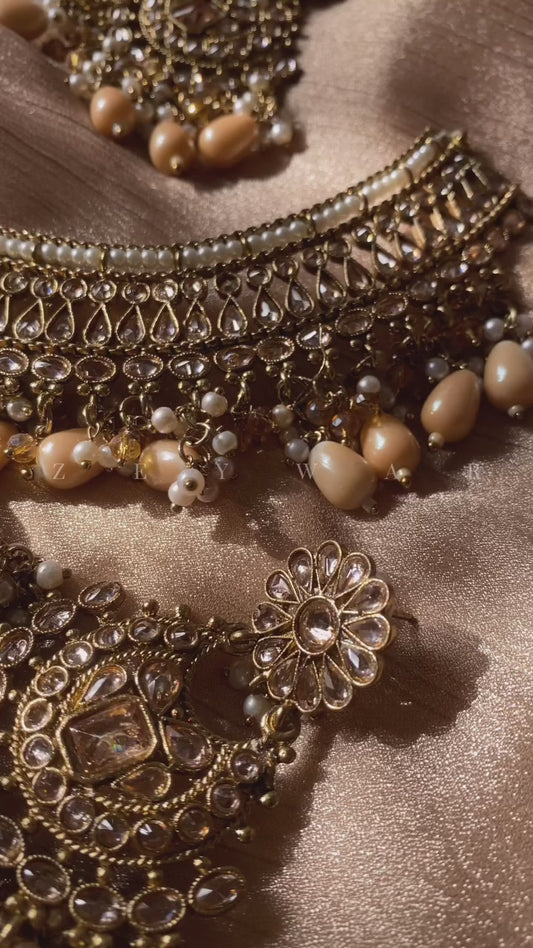 Crafted with precision - Indian Polki Set with Tika