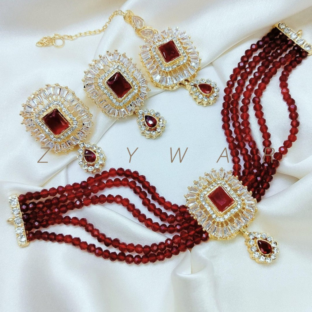 Beaded Bliss - Choker Set with Tika