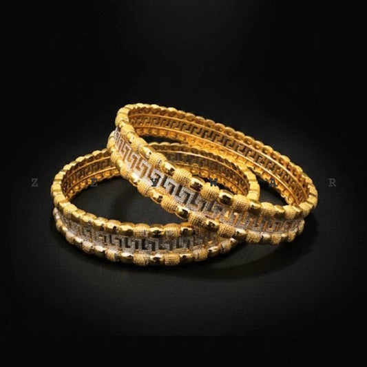 2 tone Gold polish bangles