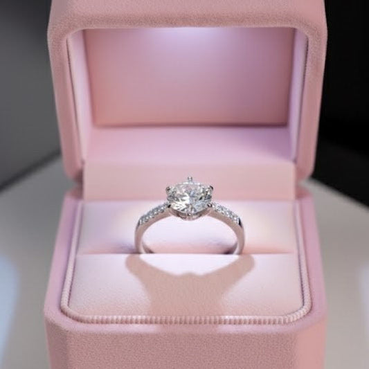 Engagement Ring Diamond style Stainless Steel